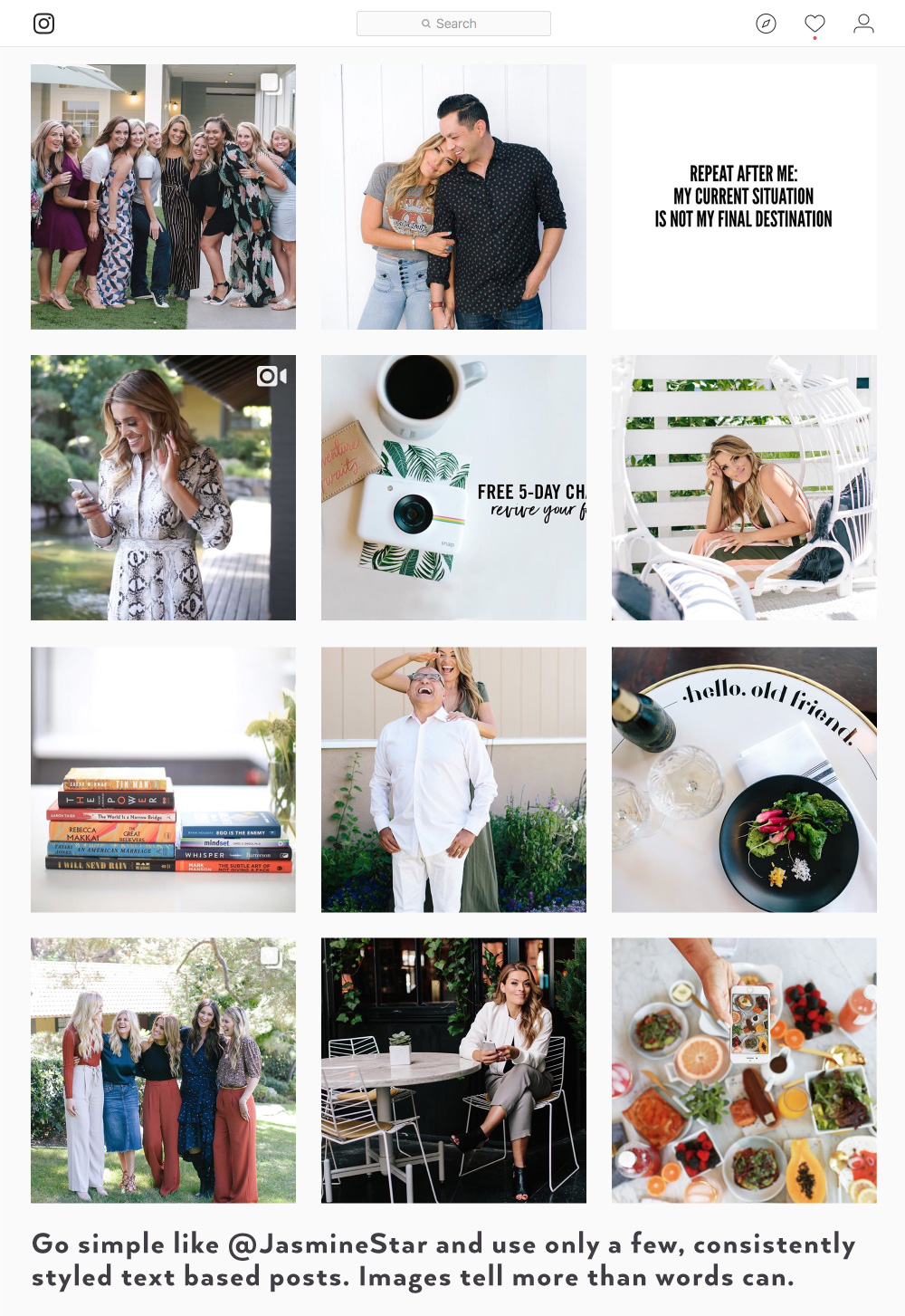 No need to go super complicated with templates for your Instagram feed. You only need these 5 to be able to post in style